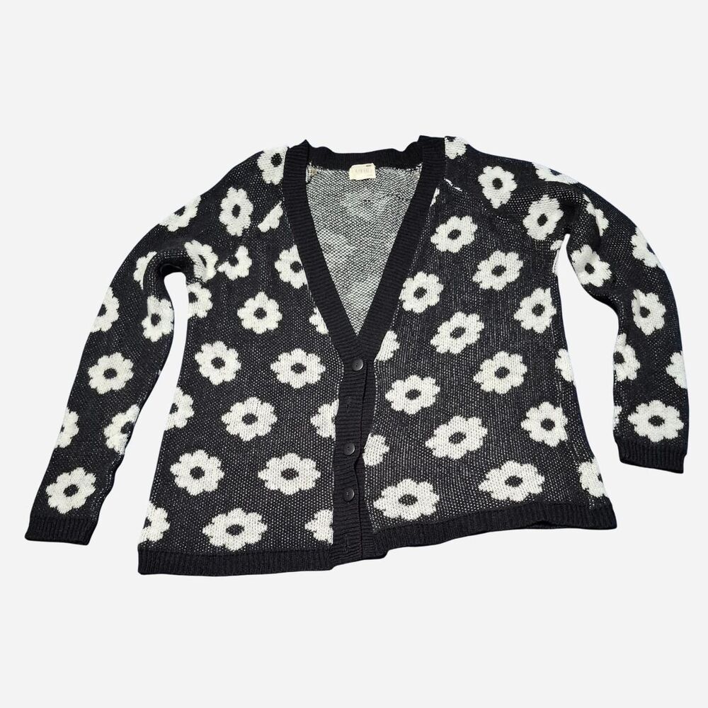 Unbranded Women's Black and White Cardigan